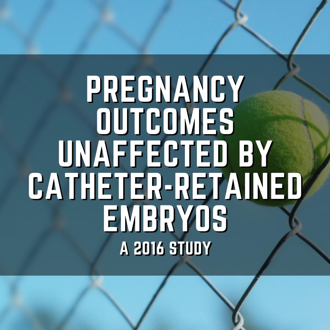 Pregnancy outcomes unaffected by catheter-retained embryos