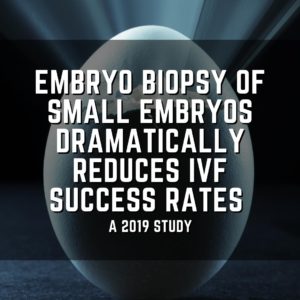 Embryo biopsy of small embryos dramatically reduces IVF success rates