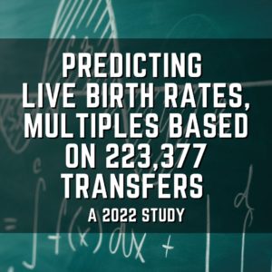 Predicting live birth rates, multiples based on 223,377 transfers