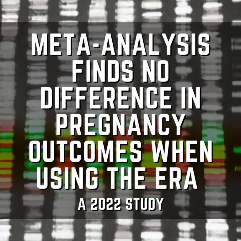 Meta-analysis finds no difference in pregnancy outcomes when using the ERA