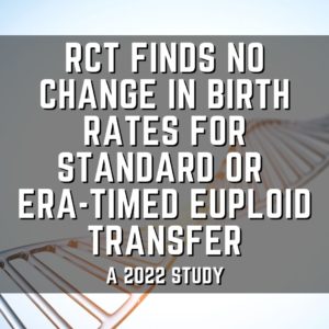 RCT finds no change in birth rates for standard or ERA-timed euploid transfer