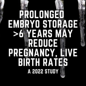 Prolonged embryo storage >6 years may reduce pregnancy, live birth rates