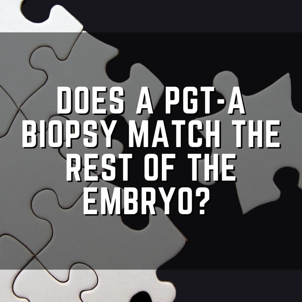 Does a PGT-A biopsy match the rest of the embryo?