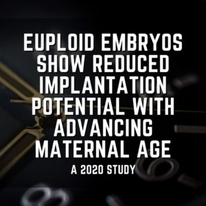 Euploid embryos show reduced implantation potential with advancing maternal age