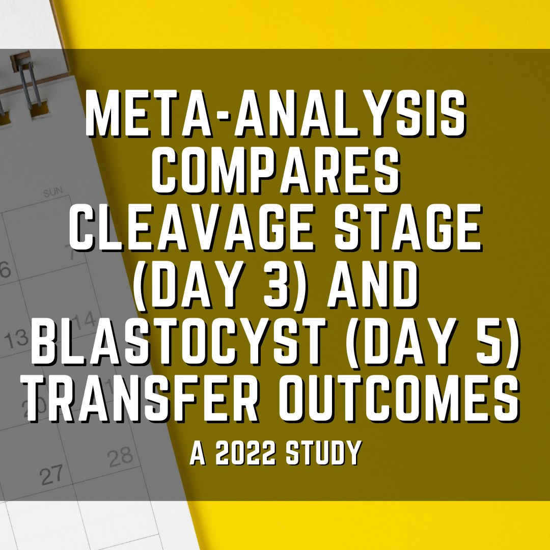 Meta-analysis compares cleavage stage (day 3) and blastocyst (day 5) transfer outcomes