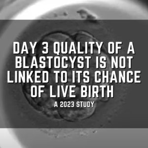 Day 3 quality of a blastocyst is not linked to its chance of live birth