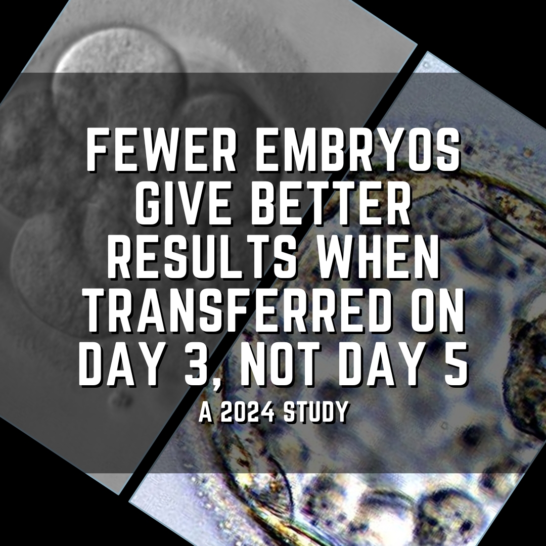 Fewer embryos give better results when transferred on day 3, not day 5