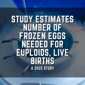 Study estimates number of frozen eggs needed for euploids, live births