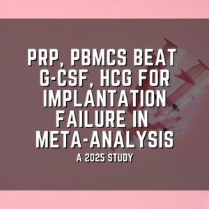 PRP, PBMCs beat G-CSF, hCG for implantation failure in meta-analysis