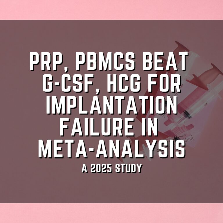 PRP, PBMCs beat G-CSF, hCG for implantation failure in meta-analysis