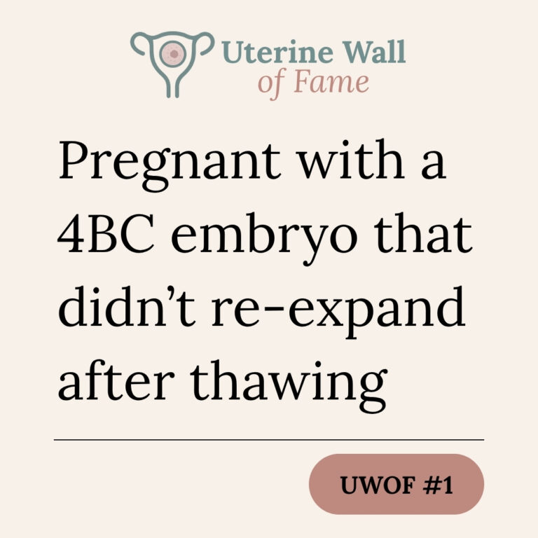 IVF success: Pregnant with a 4BC embryo that didn’t re-expand after thawing
