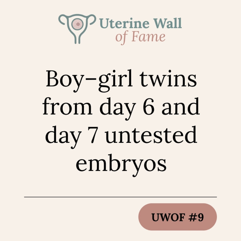 Boy–girl twins from day 6 and day 7 untested embryos