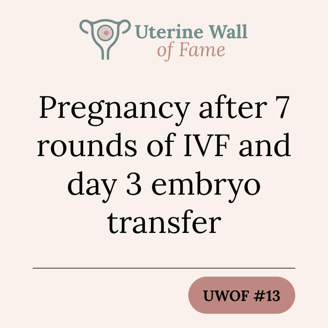 Pregnancy after 7 rounds of IVF and day 3 embryo transfer