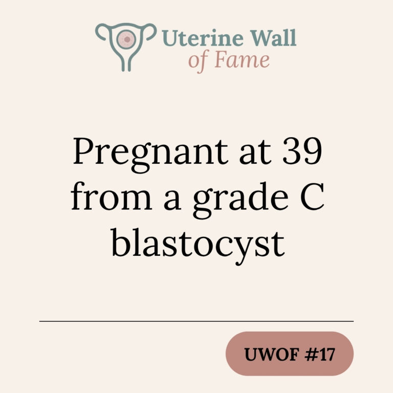 Pregnant at 39 from a grade C blastocyst