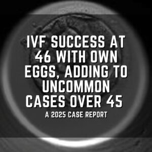 IVF success at 46 with own eggs, adding to uncommon cases over 45