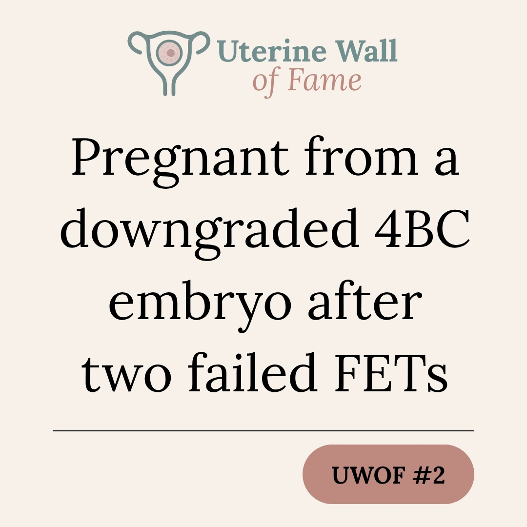 Pregnant from a downgraded 4BC embryo after two failed FETs