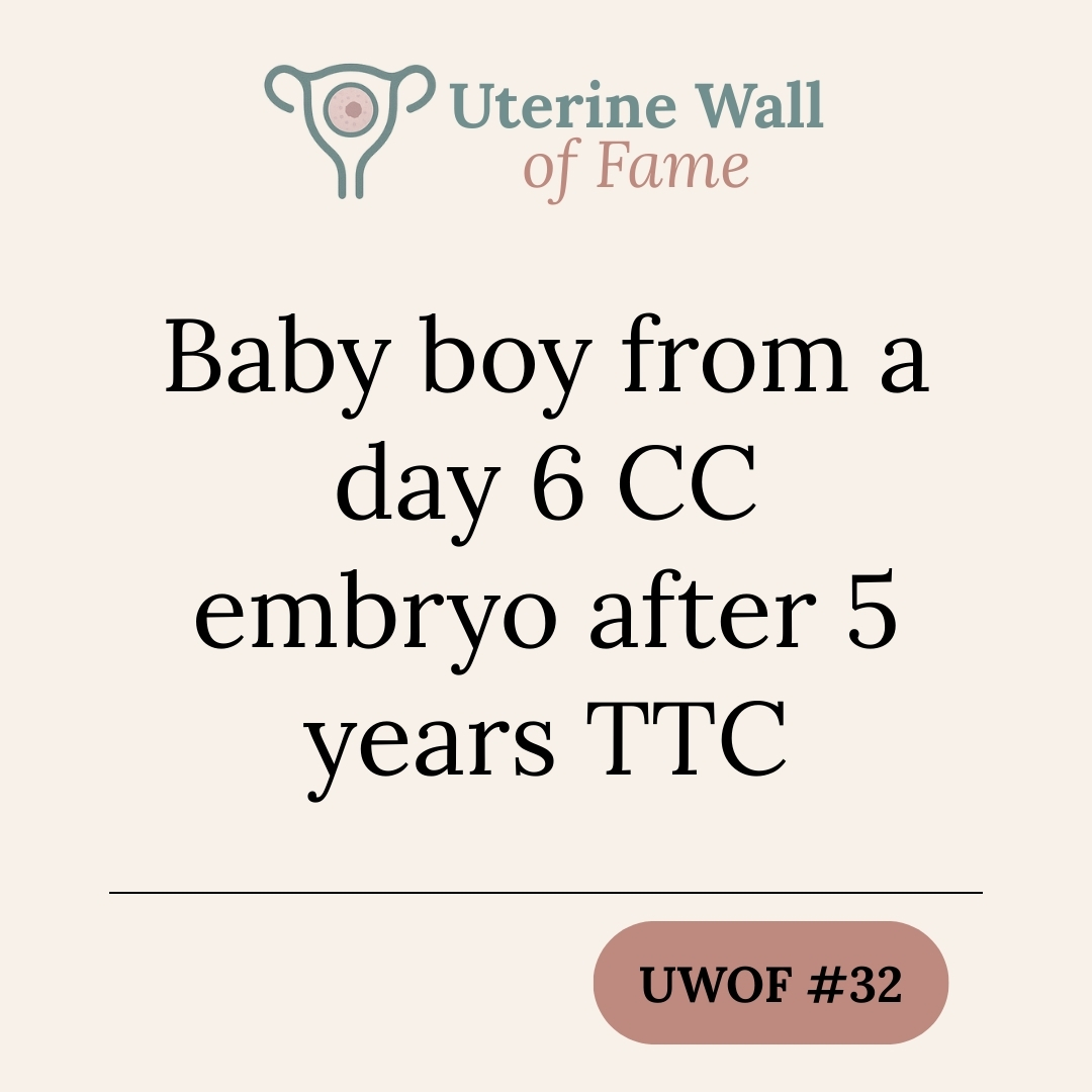 Baby boy from a day 6 CC embryo after 5 years TTC