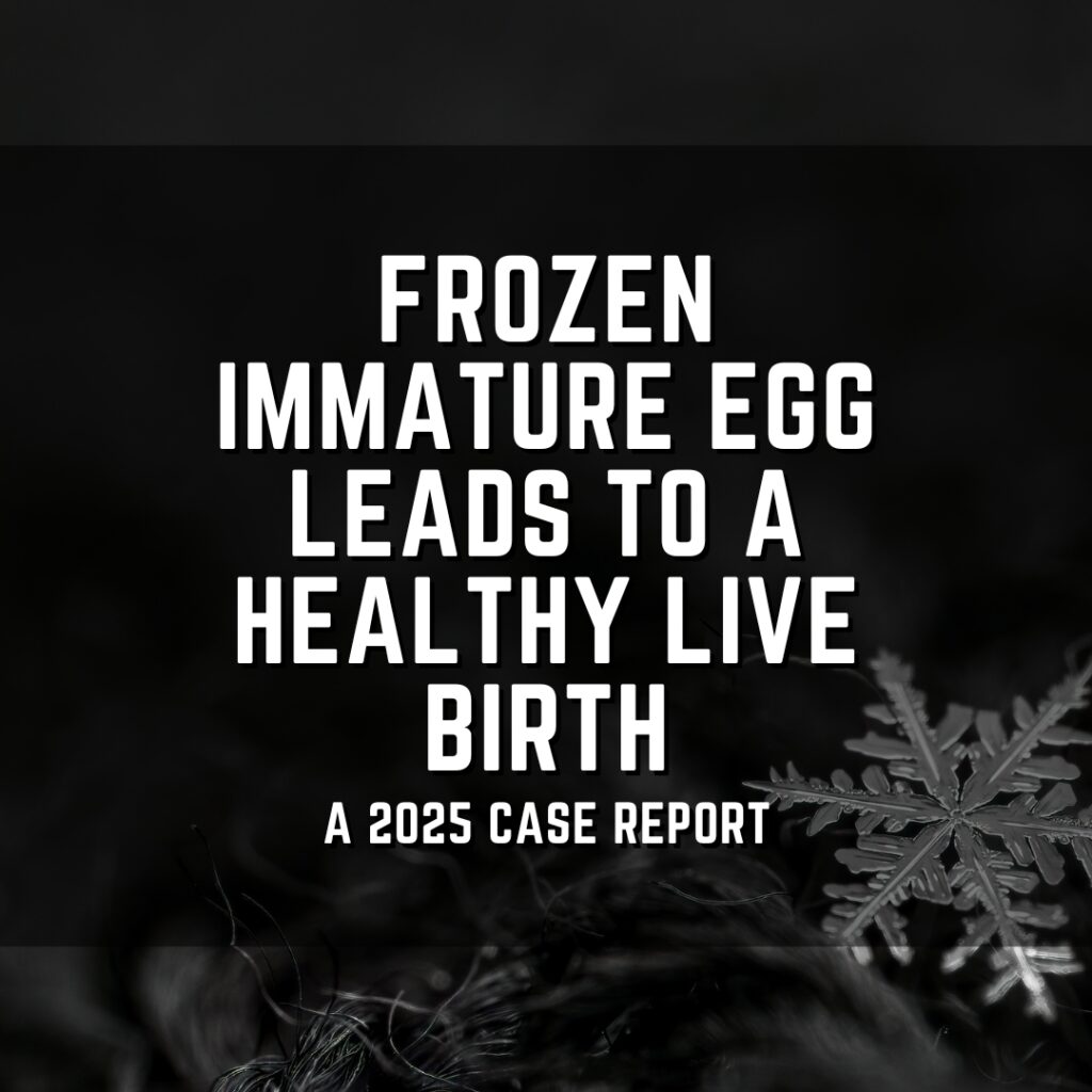 Frozen immature egg leads to a healthy live birth
