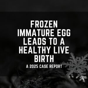 Frozen immature egg leads to a healthy live birth