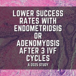 lower success rates with endometriosis or adenomyosis After 3 IVF cycles