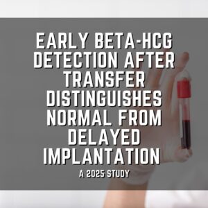 Early beta-hCG detection after transfer distinguishes normal from delayed implantation