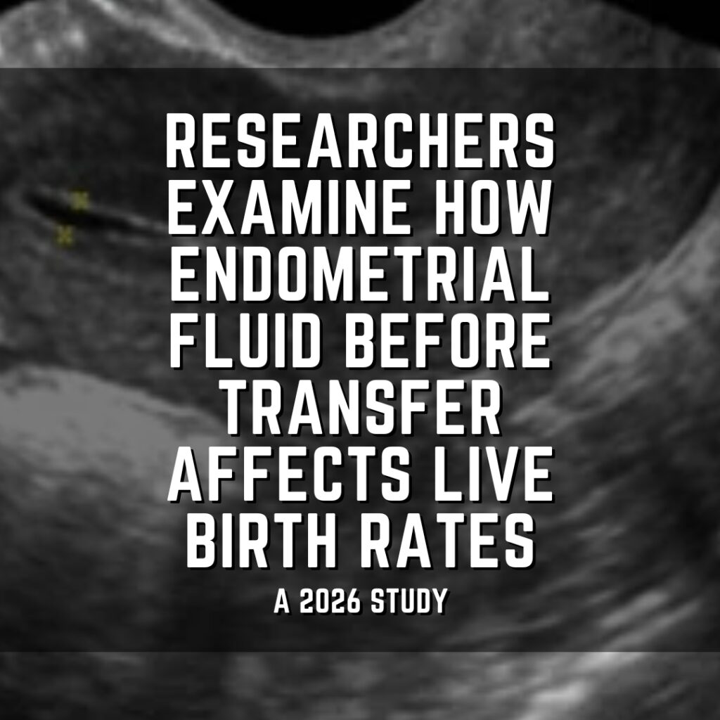 Researchers examine how endometrial fluid before transfer affects live birth rates