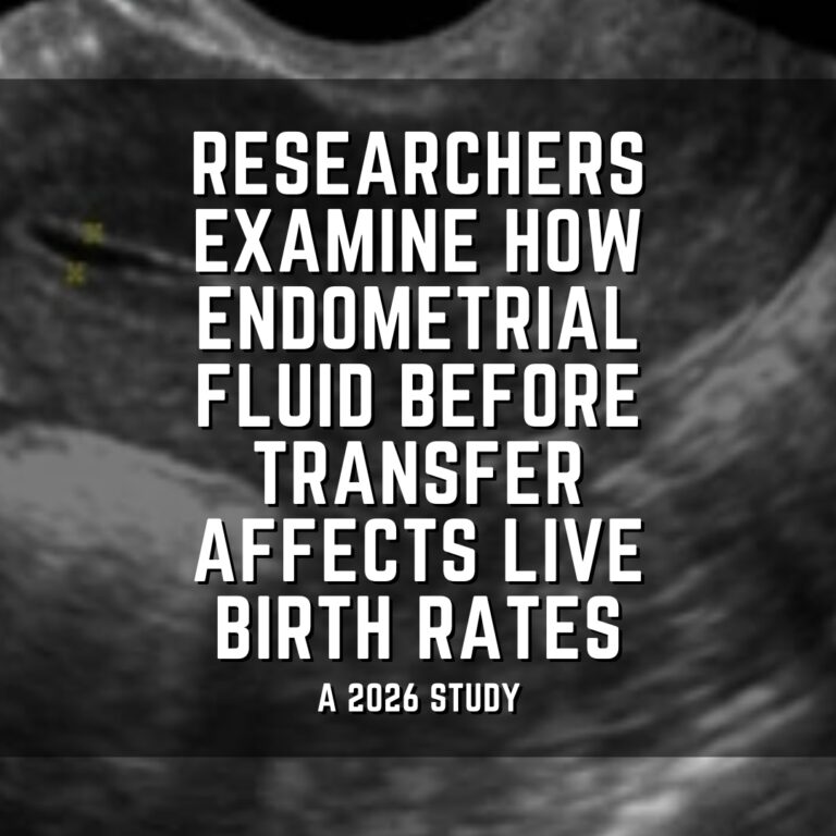 Researchers examine how endometrial fluid before transfer affects live birth rates